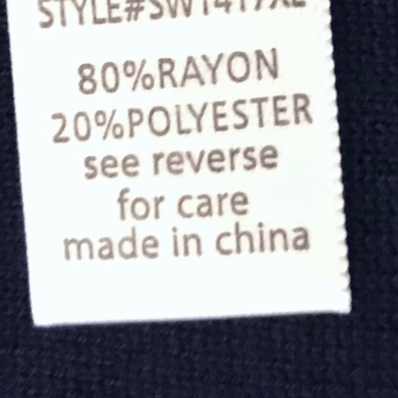 Active USA Classic Navy Tailored V-Neck Sweater - Picture 6 of 6